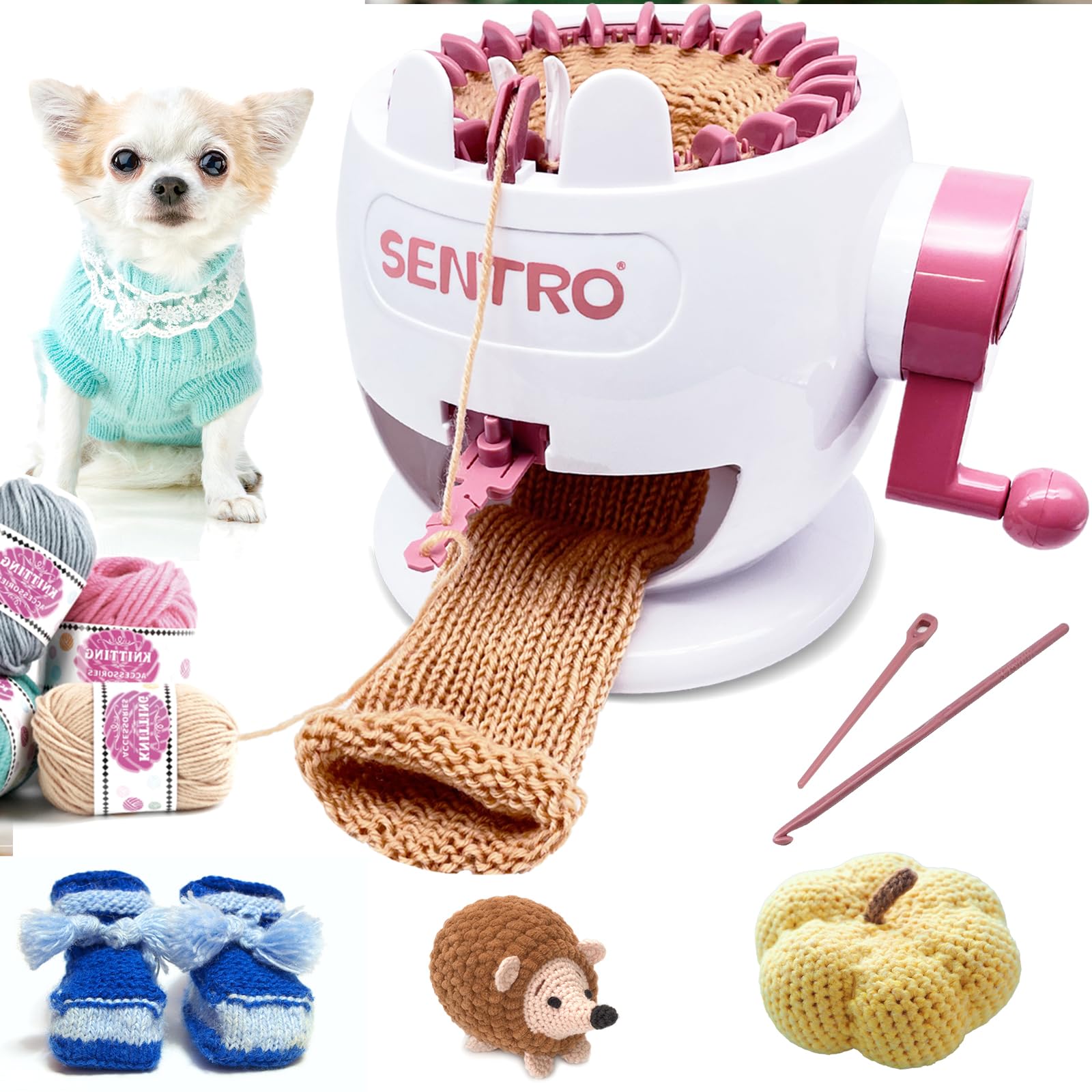 Best Projects with the Sentro 22 Knitting Machine： Hats, Scarves, Socks, and More